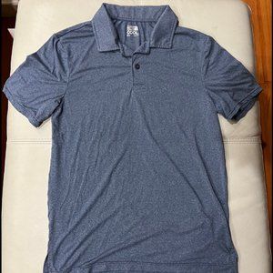 Men’s Light Blue Sport Stretch Golf Polo Shirt Size S